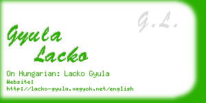 gyula lacko business card